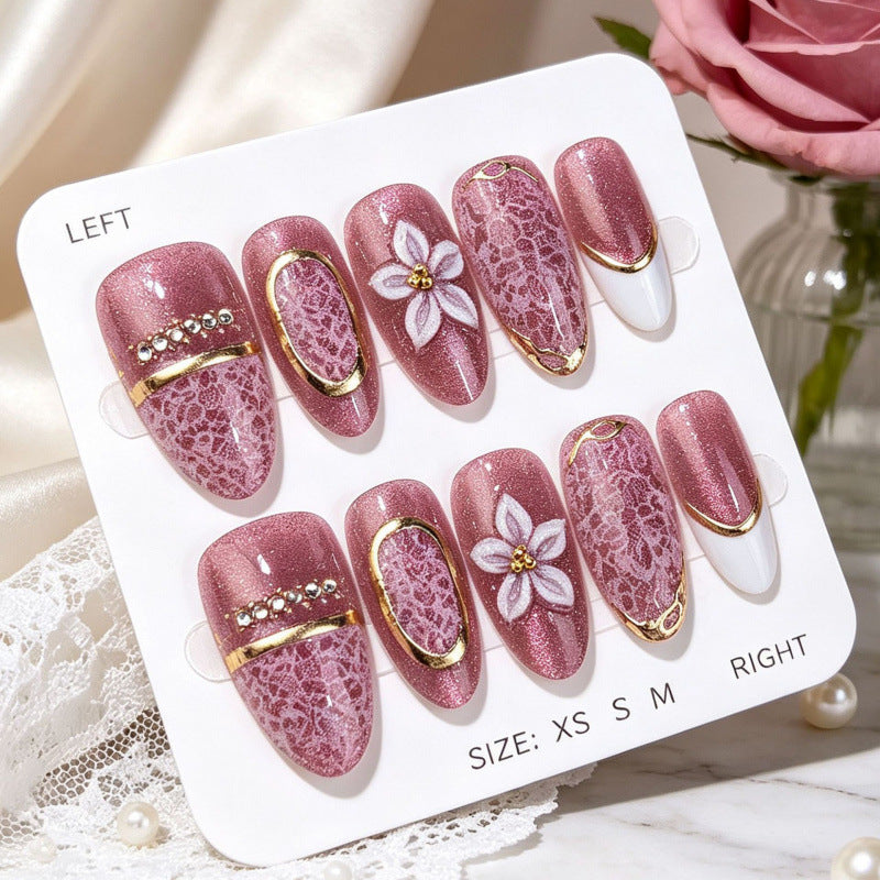 No.F833 Purple Cat's Eye Fingernails Patch 24pcs/Set