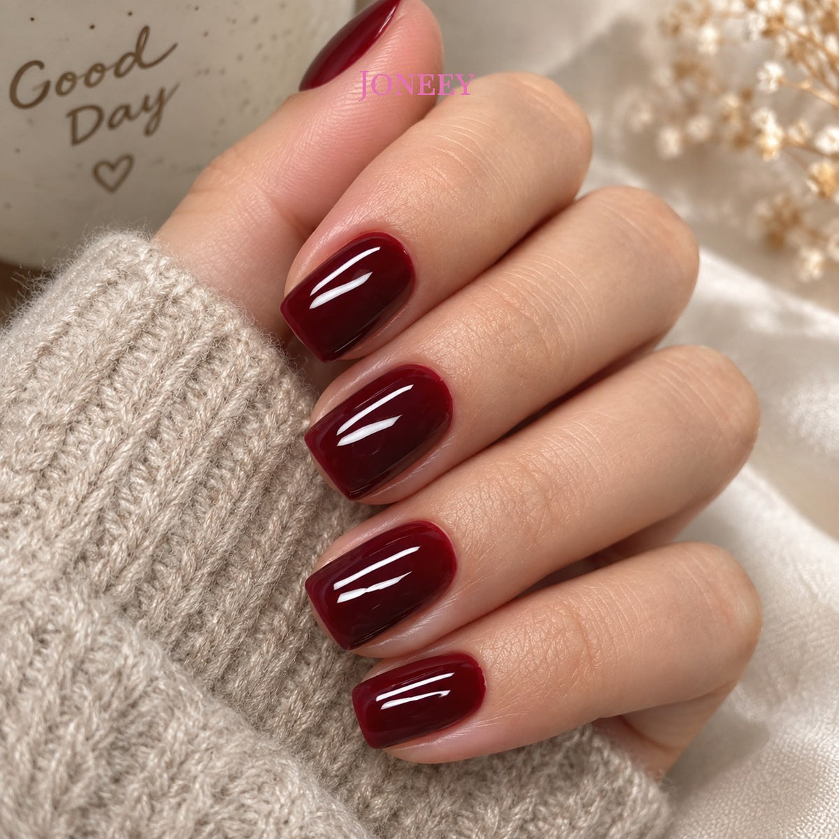 No.F792 Red Fingernails Patch 24pcs/Set