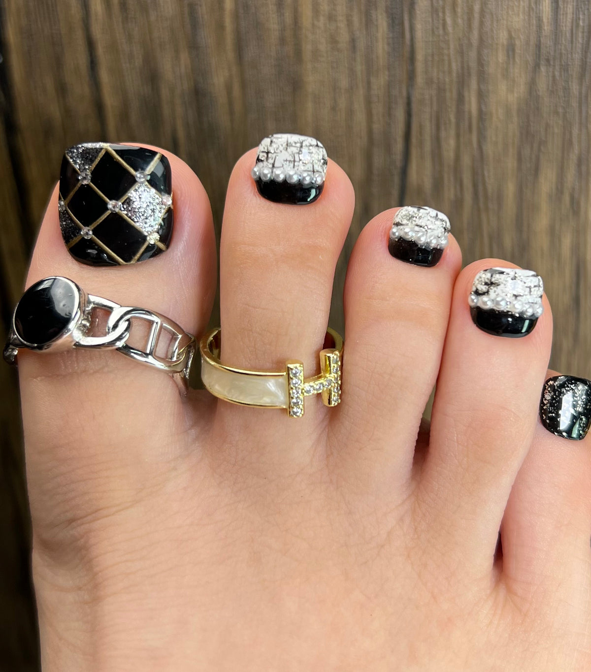 No.620 Black Toenails Patch 10pcs/Set