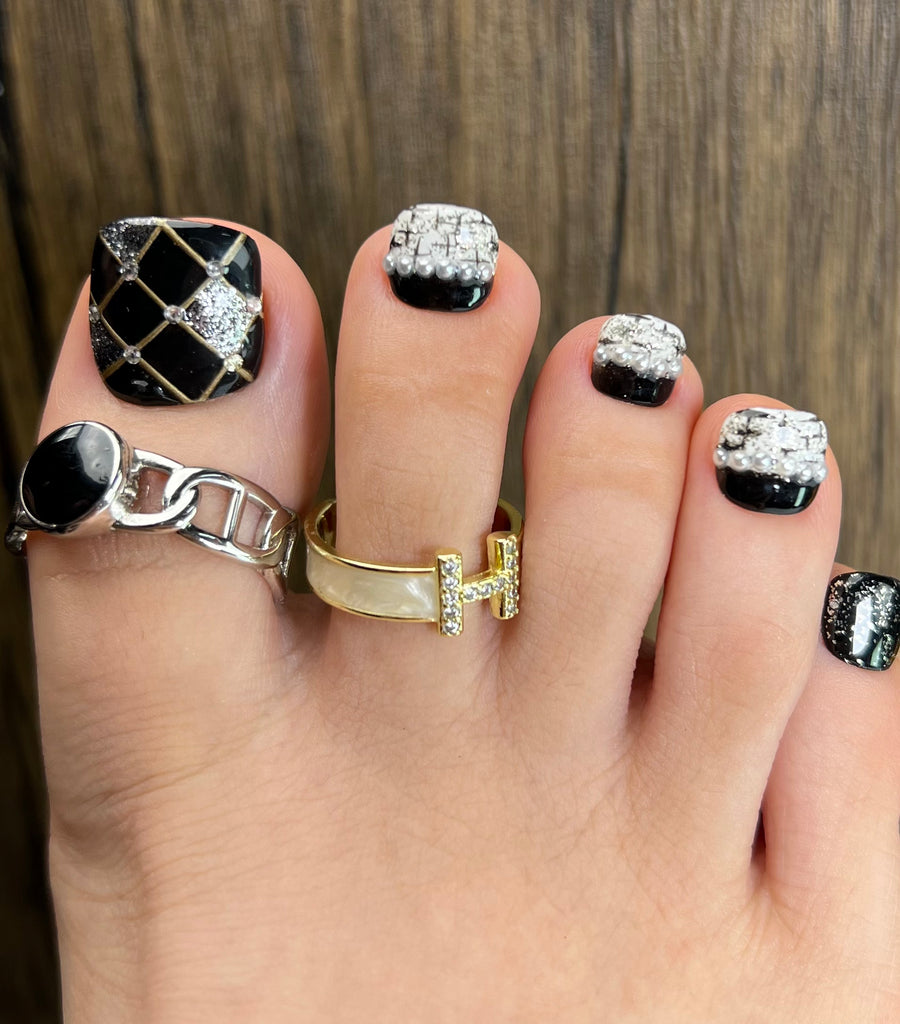 No.620 Black Toenails Patch 10pcs/Set