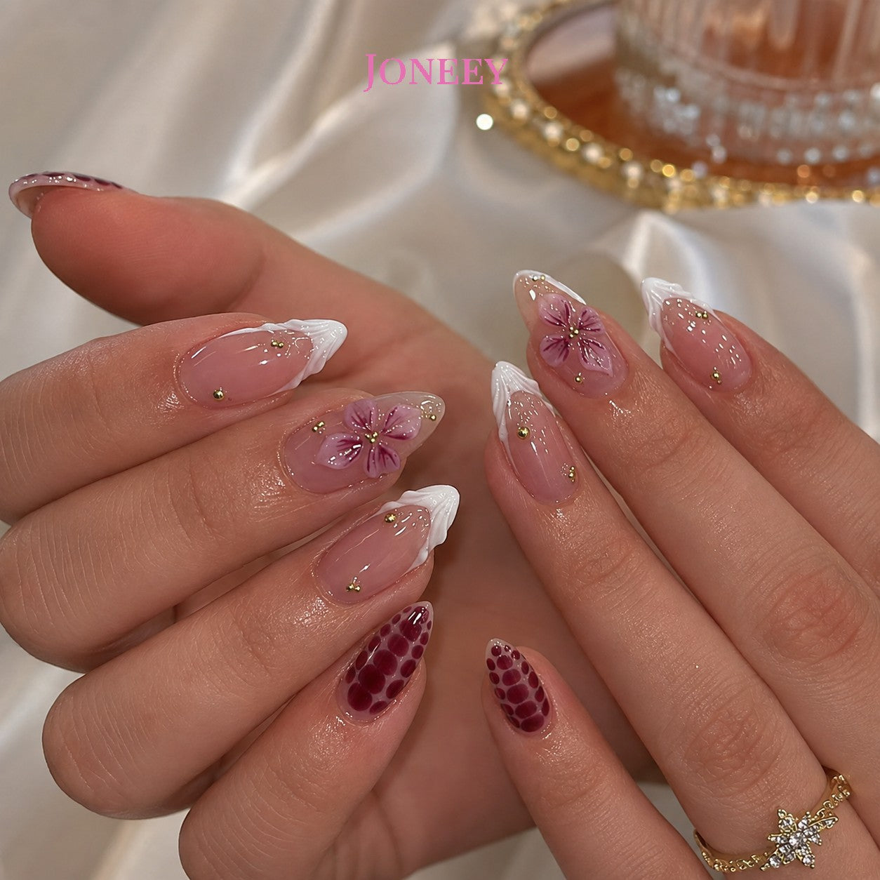 No.F612 Flower Fingernails Patch 30pcs/Set