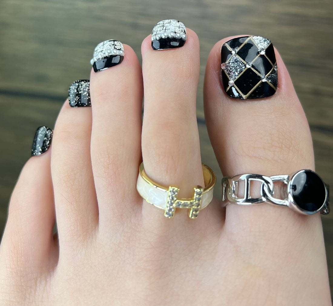 No.613 Black Toenails Patch 10pcs/Set