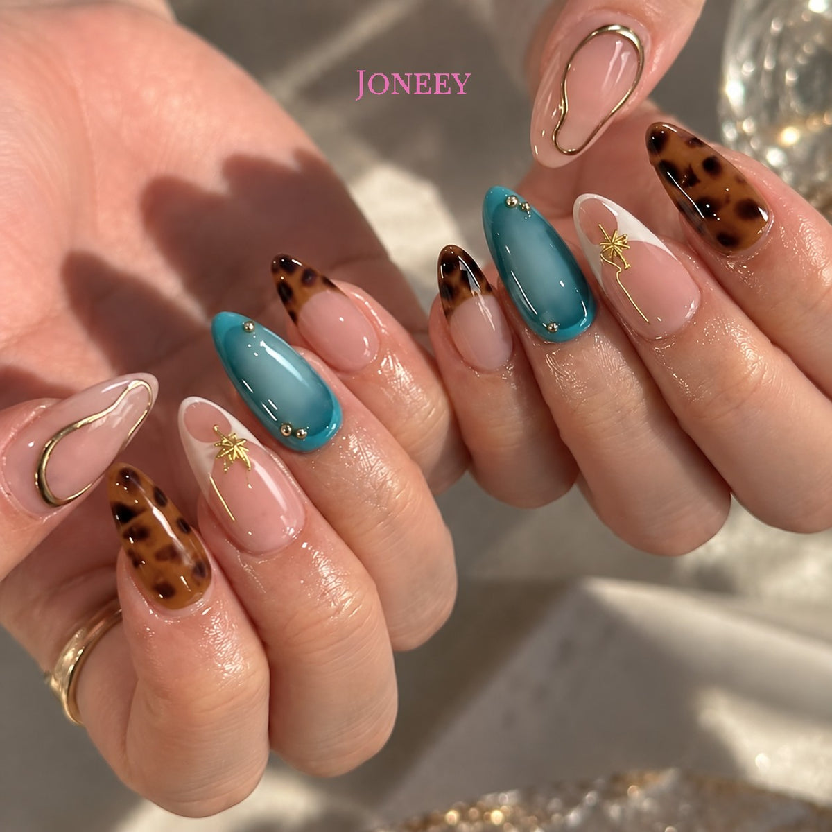 No.F232 Leopard Fingernails Patch 24pcs/Set