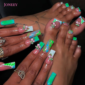 No.PSN126 Green Cherry Hand & Toe Pair Set-48pcs