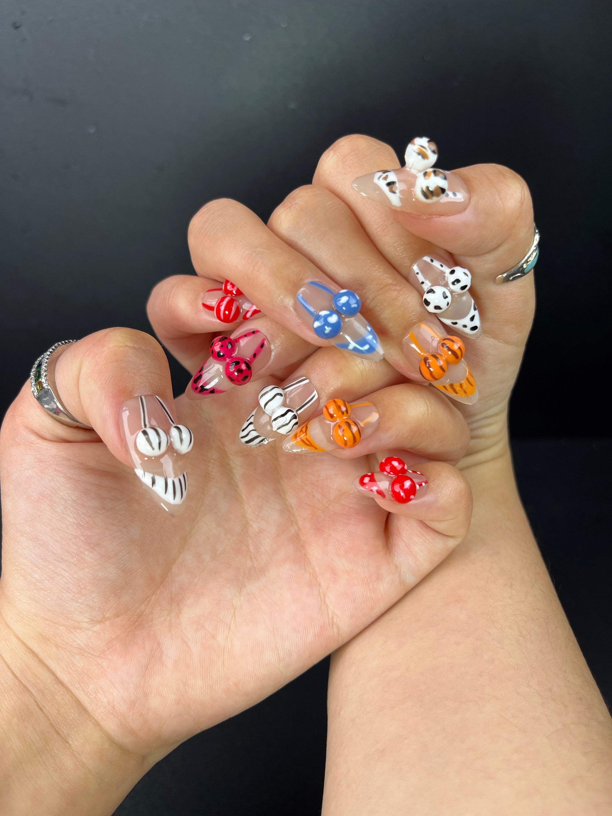 No.FP24 10pcs Bikini Hand Made Fingernails