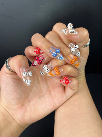 No.FP24 10pcs Bikini Hand Made Fingernails