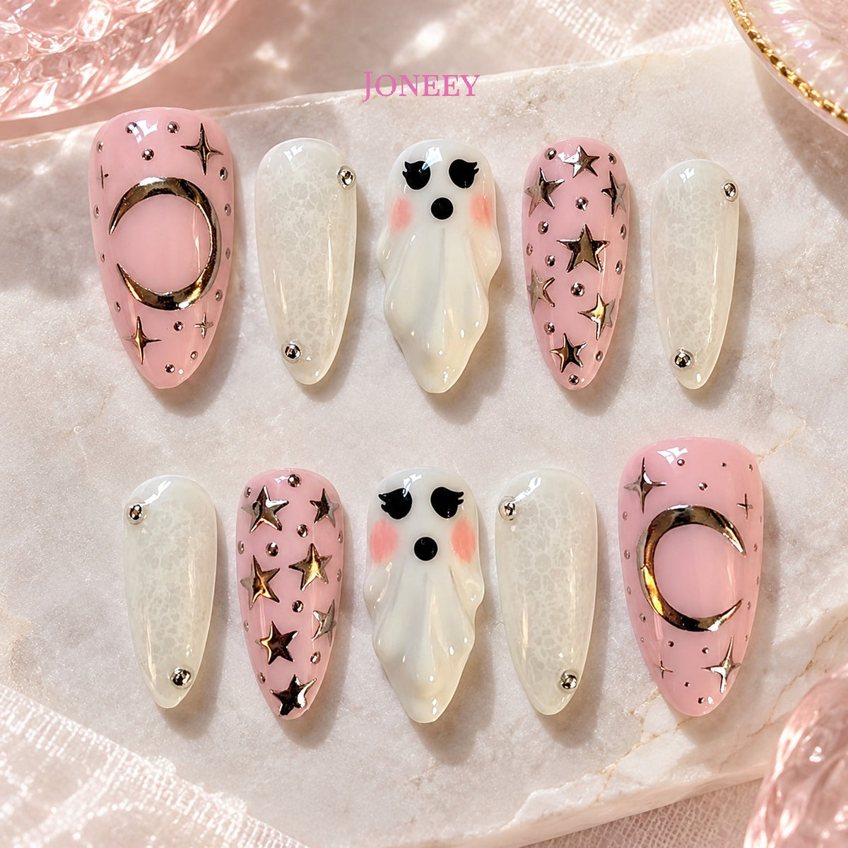No.AW189 Halloween Ghost Fingernails Patch 24pcs/Set