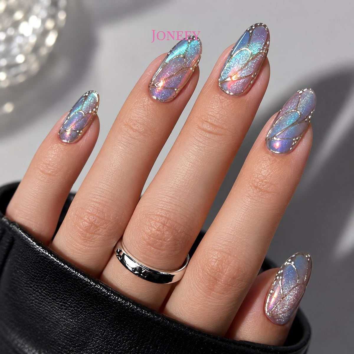No.F510 Colorful Cat's Eye Fingernails Patch 24pcs/Set