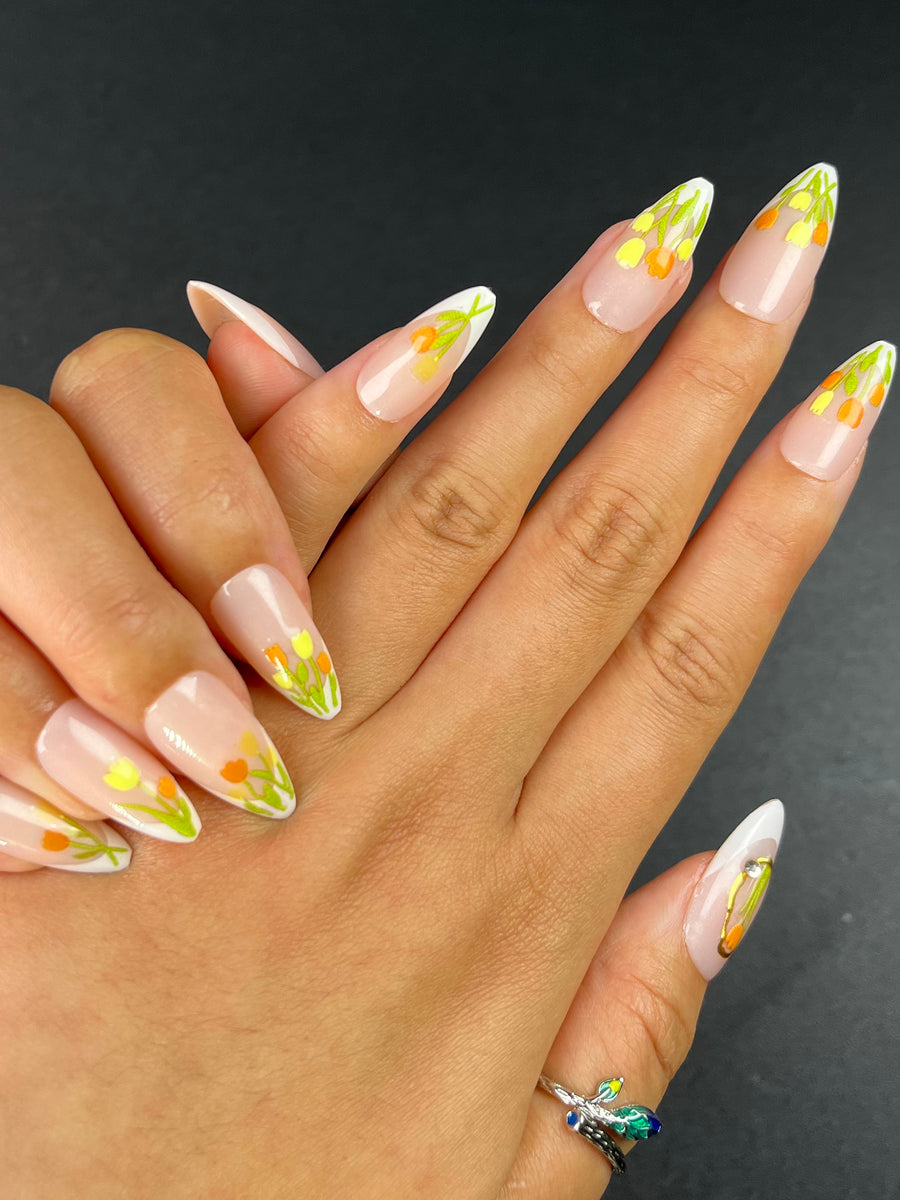 No.DF3 Flower Fingernails Patch 24pcs/Set