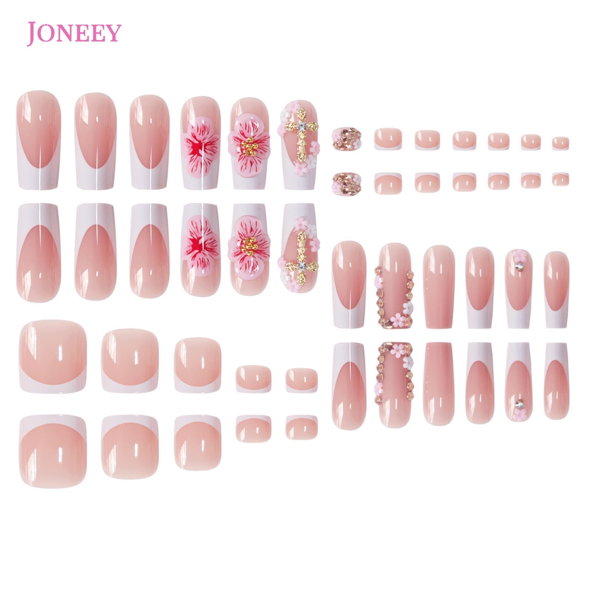No.PSN148 Sweet Flower Hand & Toe Pair Set-48pcs