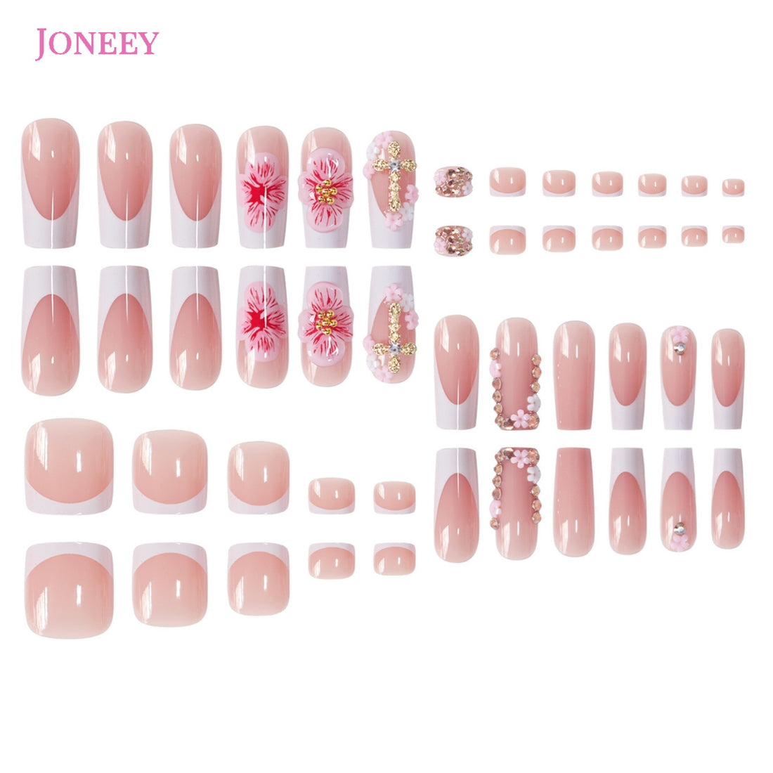 No.PSN148 Sweet Flower Hand & Toe Pair Set-48pcs