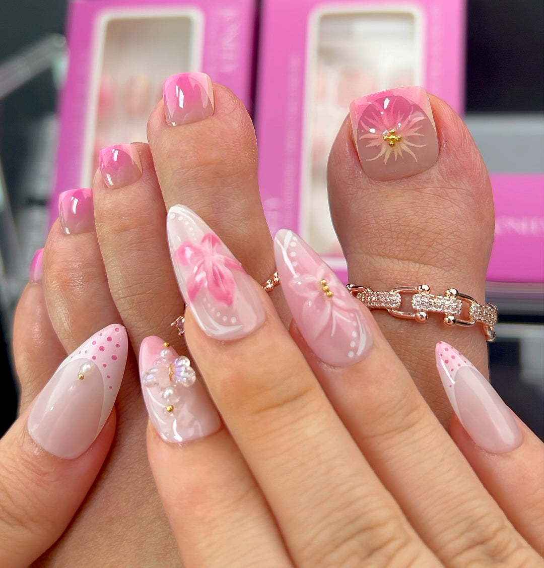 No.PSN179  Flower Hand & Toe Pair Set-48pcs