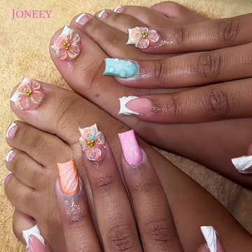 No.PSN151 Sweet Flowers Hand & Toe Pair Set-48pcs
