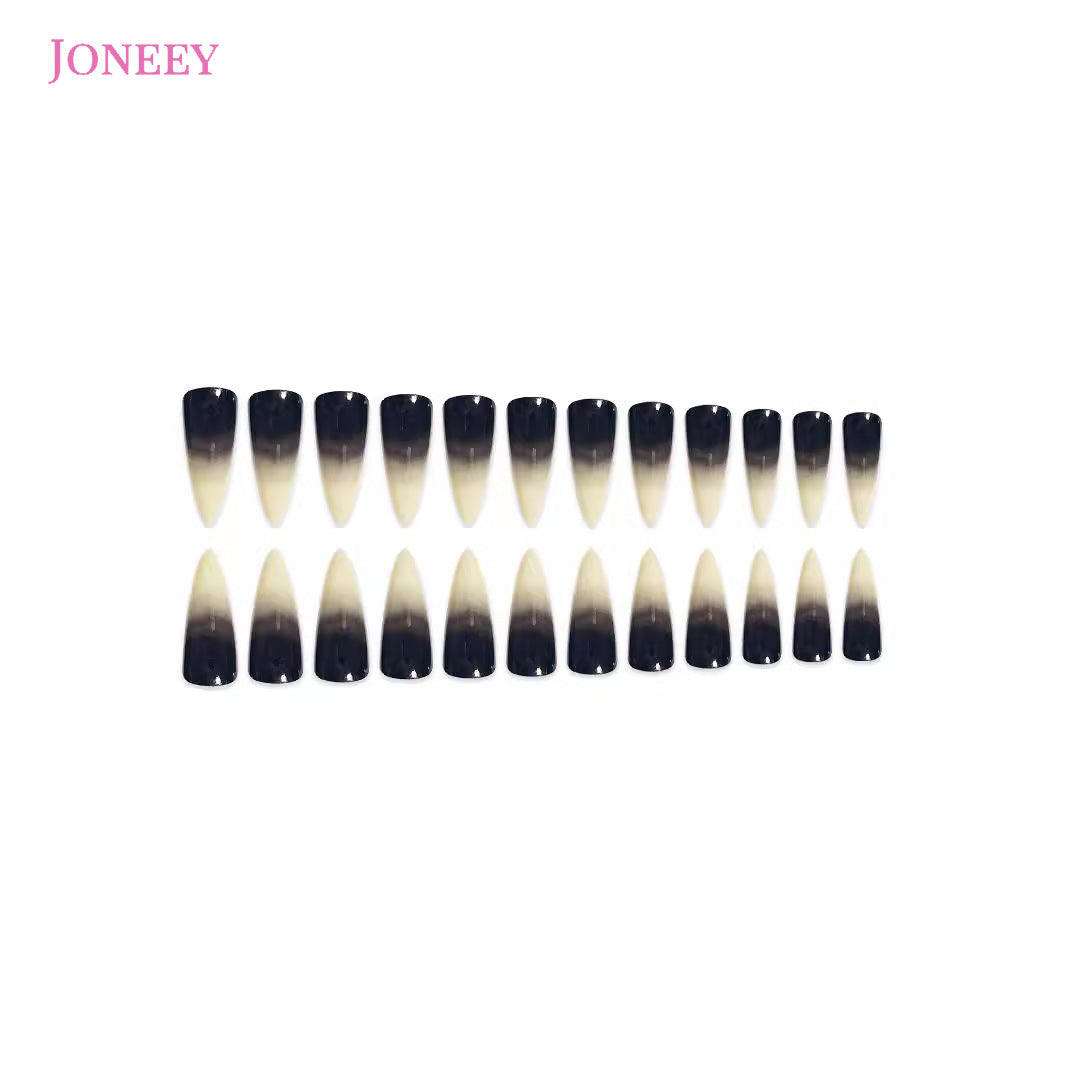No.PSN129 Black Fingernails Pair Set-48pcs
