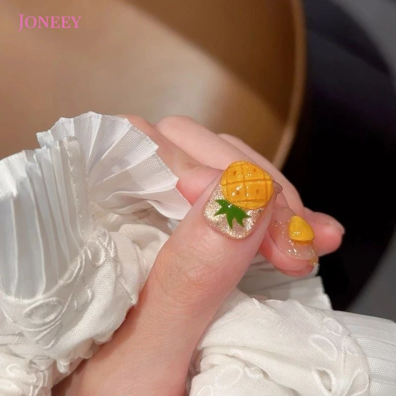 No.FP40 Pineapple Cat's Eye Hand Made Fingernails 10pcs