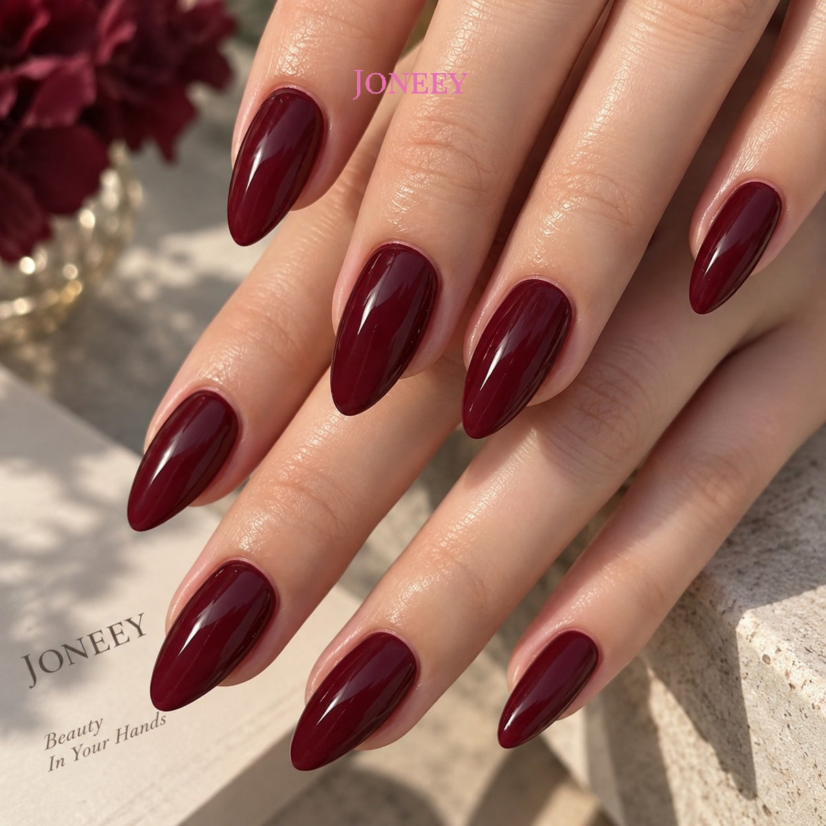 No.F794 Claret Fingernails Patch 24pcs/Set