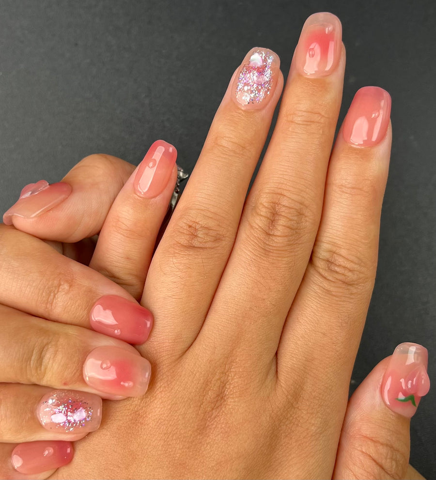No.PSN93 Sweet Peach Hand & Toe Pair Set-20pcs