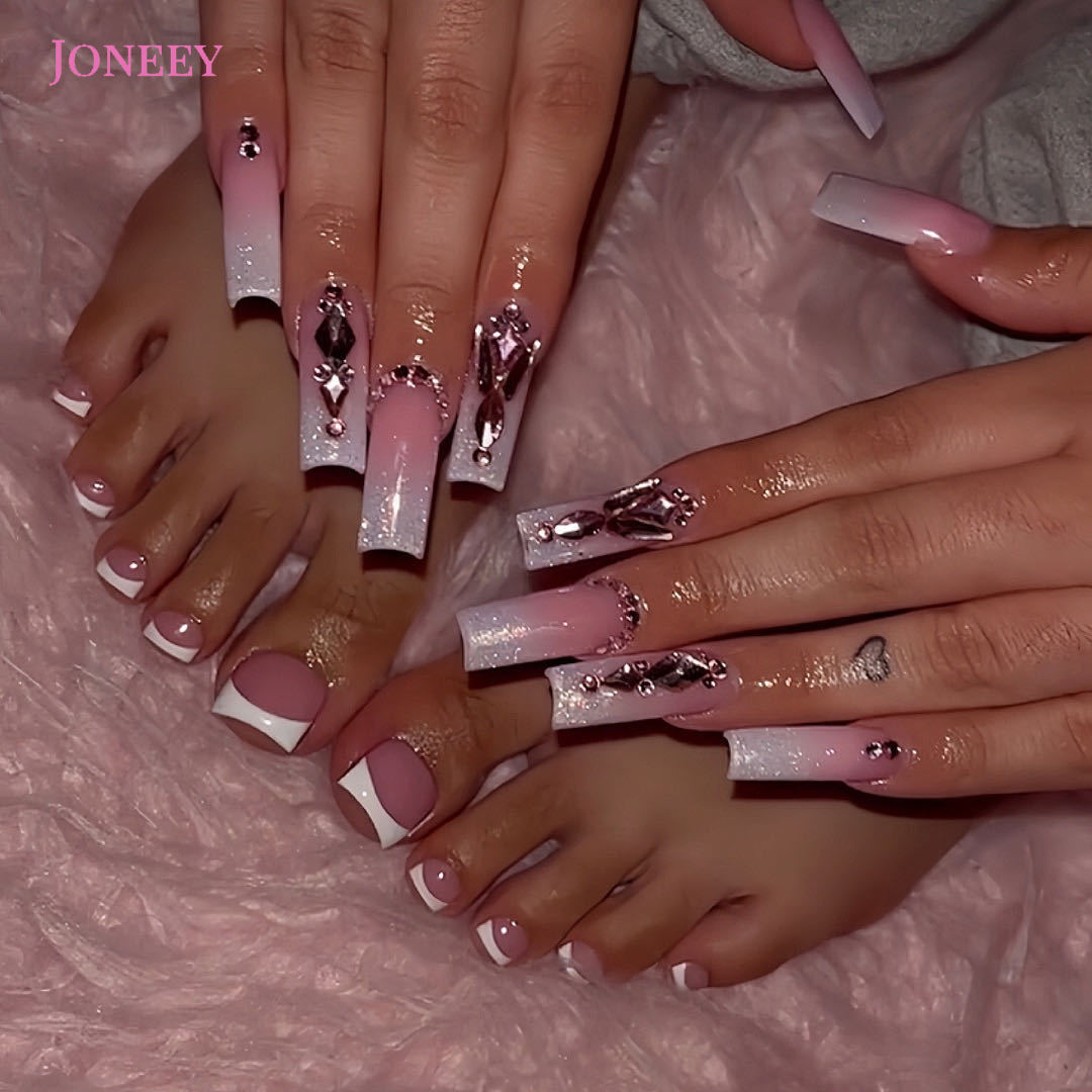 No.PSN137 Pink Hand & Toe Pair Set-48pcs