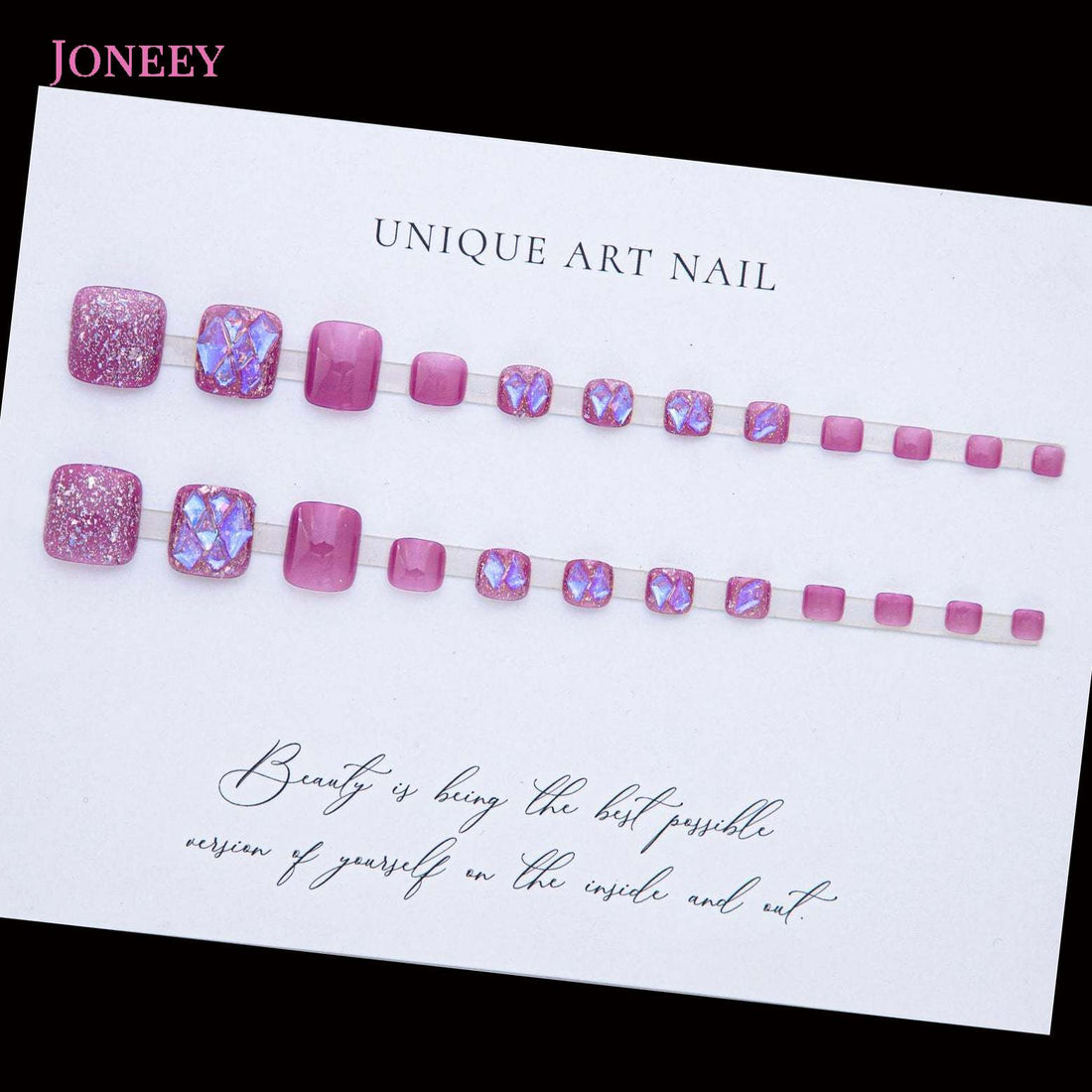 No.3 Purple Press On Toenails Short Acrylic Nail 24pcs/Set