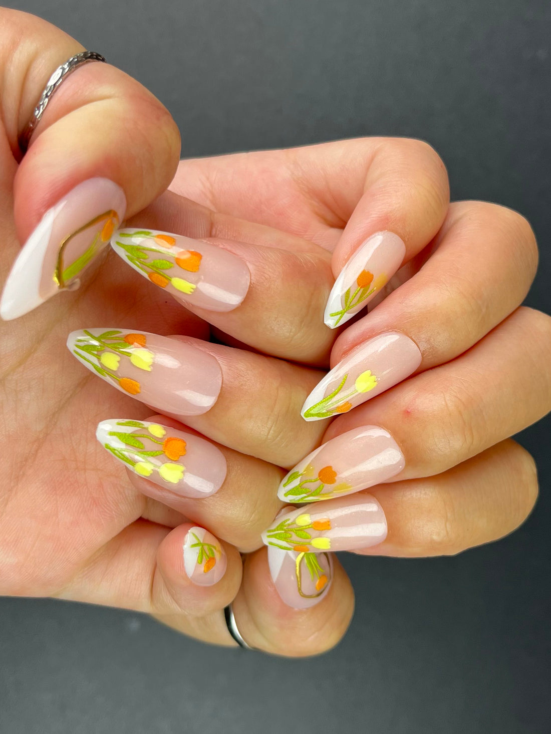 No.DF3 Flower Fingernails Patch 24pcs/Set