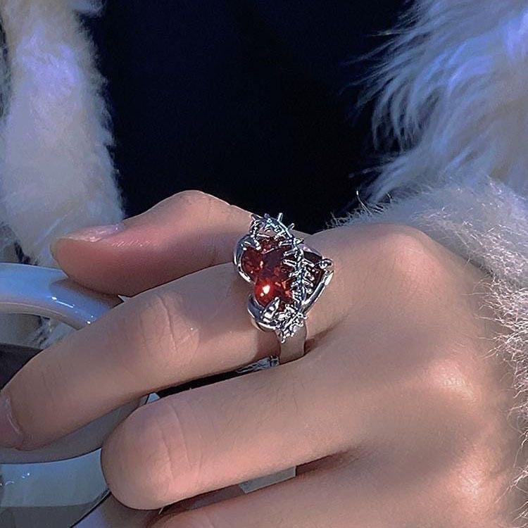No.JR17 Love Red Ring 1pc/set
