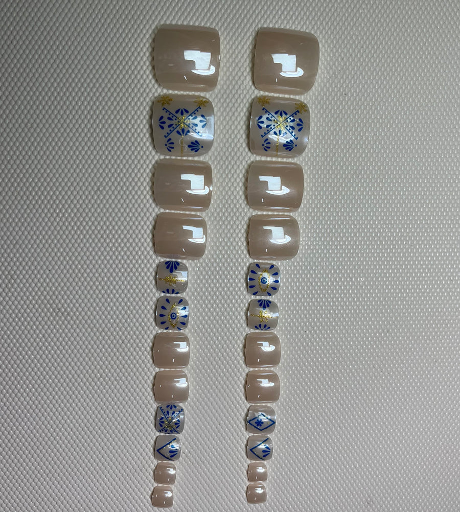 No.PSN100 Blue Eyes Hand & Toe Pair Set-48pcs