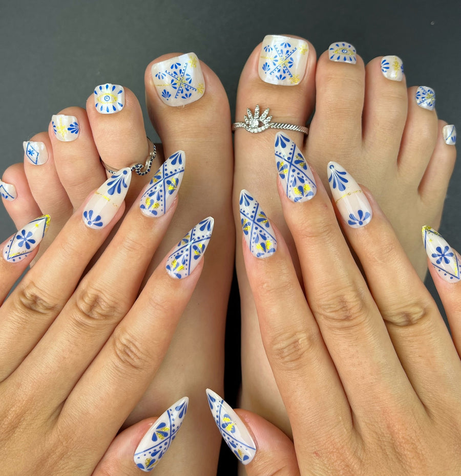 No.PSN100 Blue Eyes Hand & Toe Pair Set-48pcs