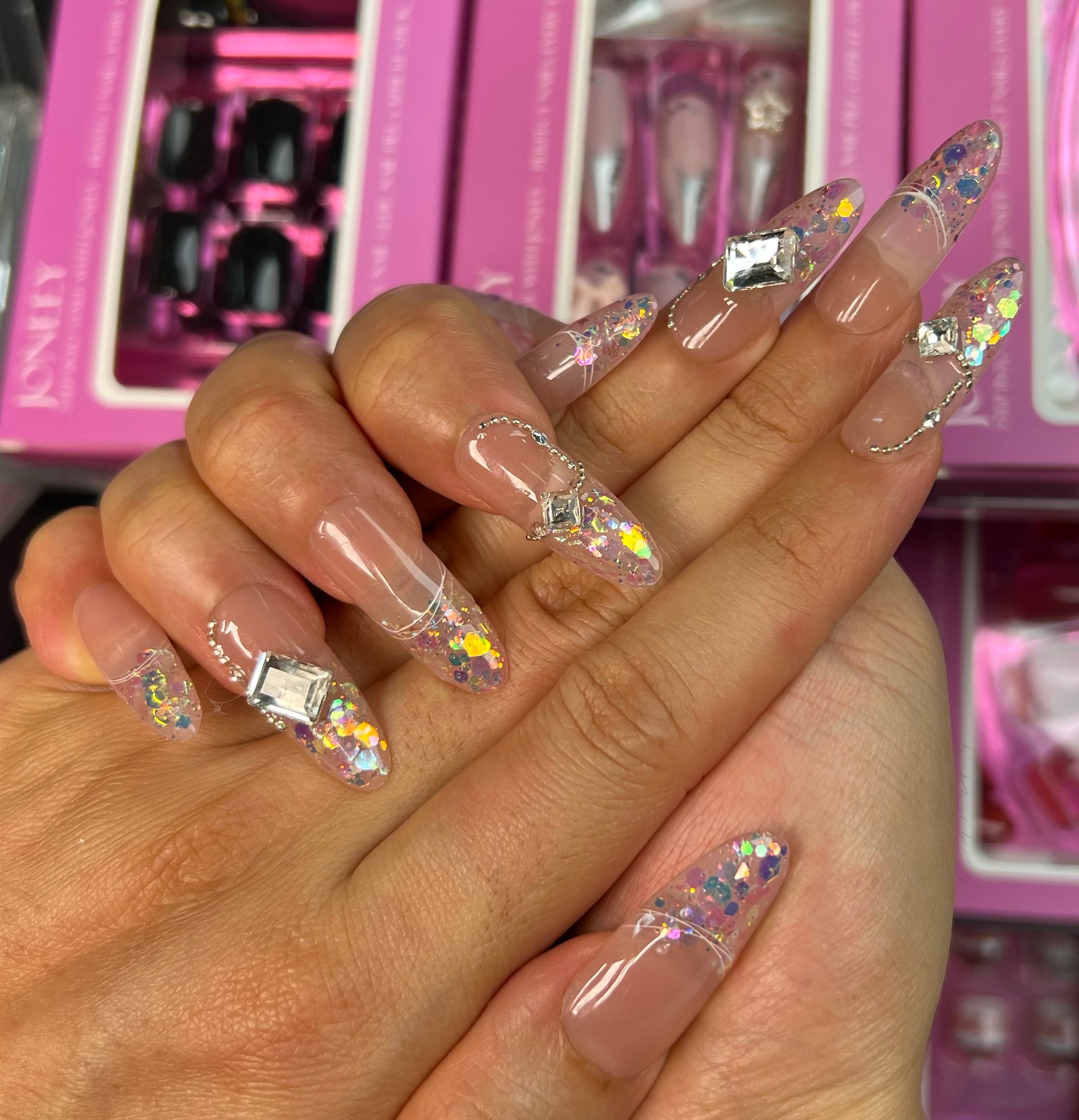 No.PSN197 Glitter Hand & Toe Pair Set-20pcs