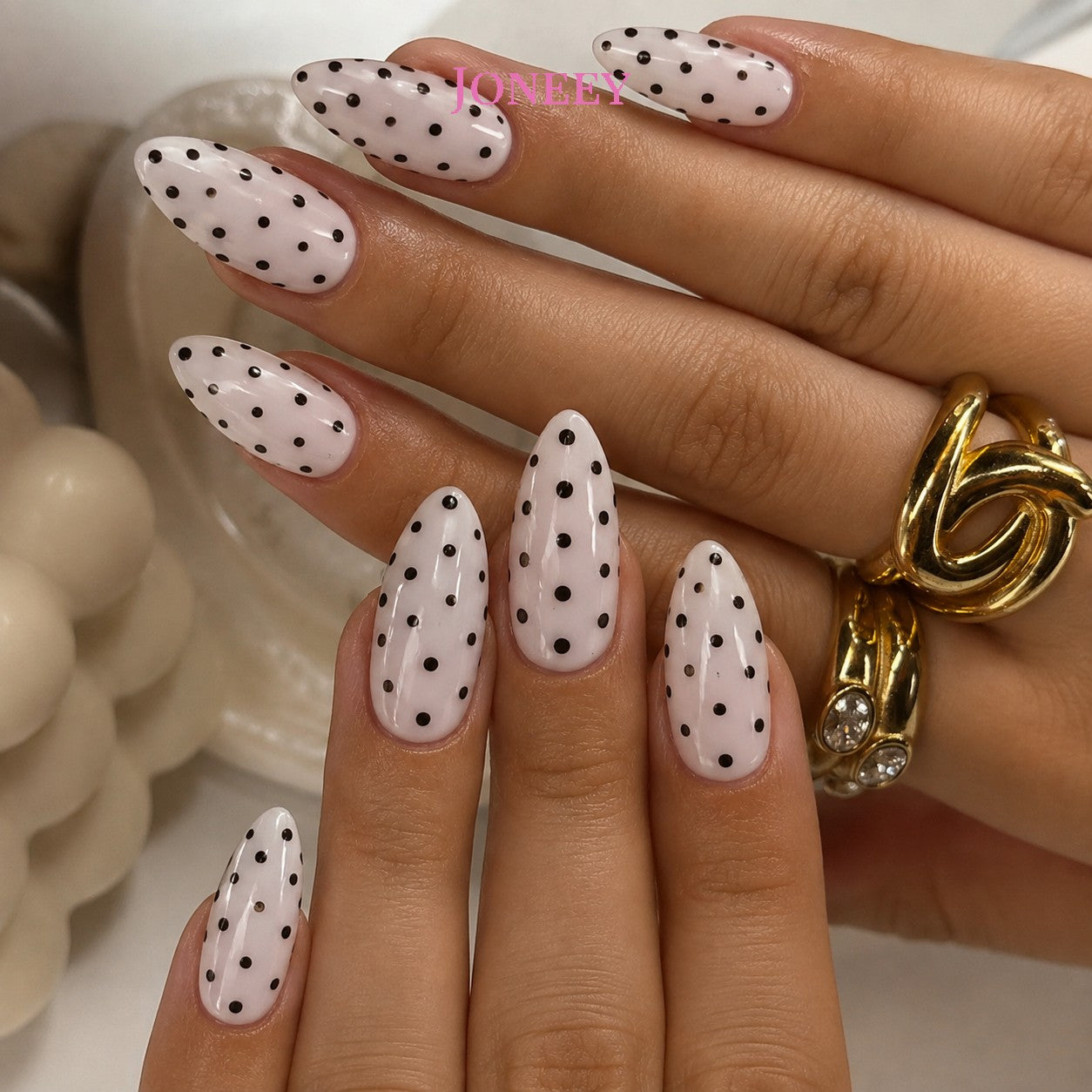 No.F701 Polka Dots Fingernails Patch 24pcs/Set