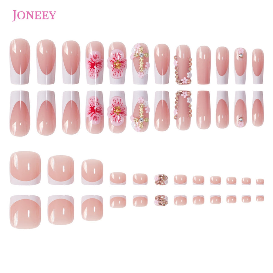 No.PSN148 Sweet Flower Hand & Toe Pair Set-48pcs
