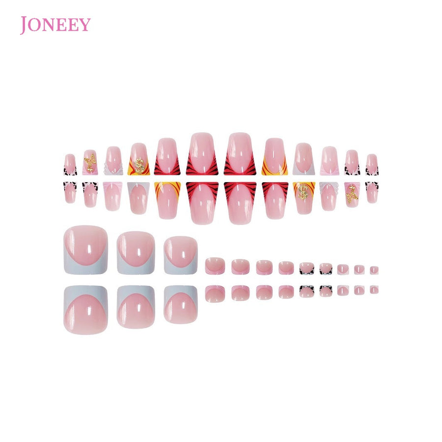 No.PSN149 Golden Butterfly Hand & Toe Pair Set-48pcs