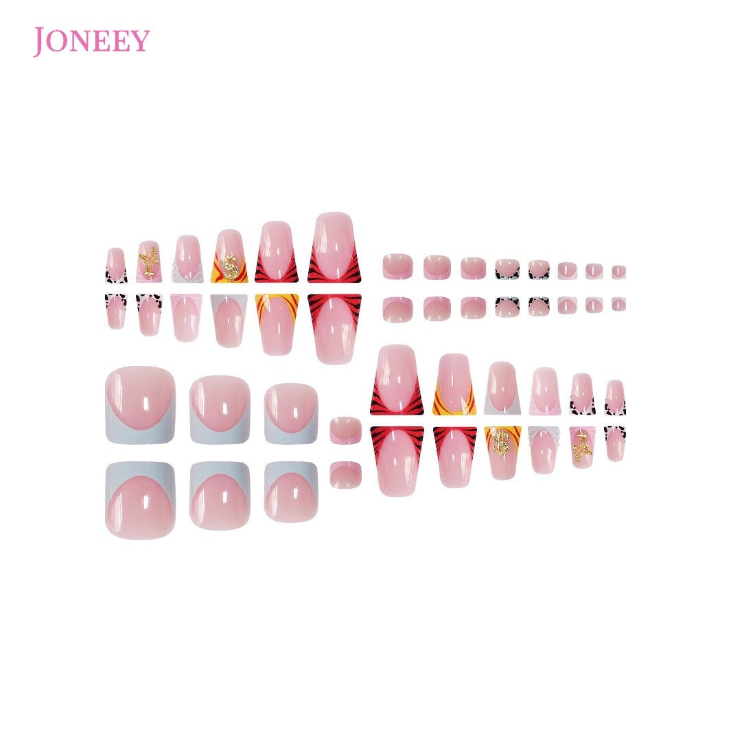No.PSN149 Golden Butterfly Hand & Toe Pair Set-48pcs