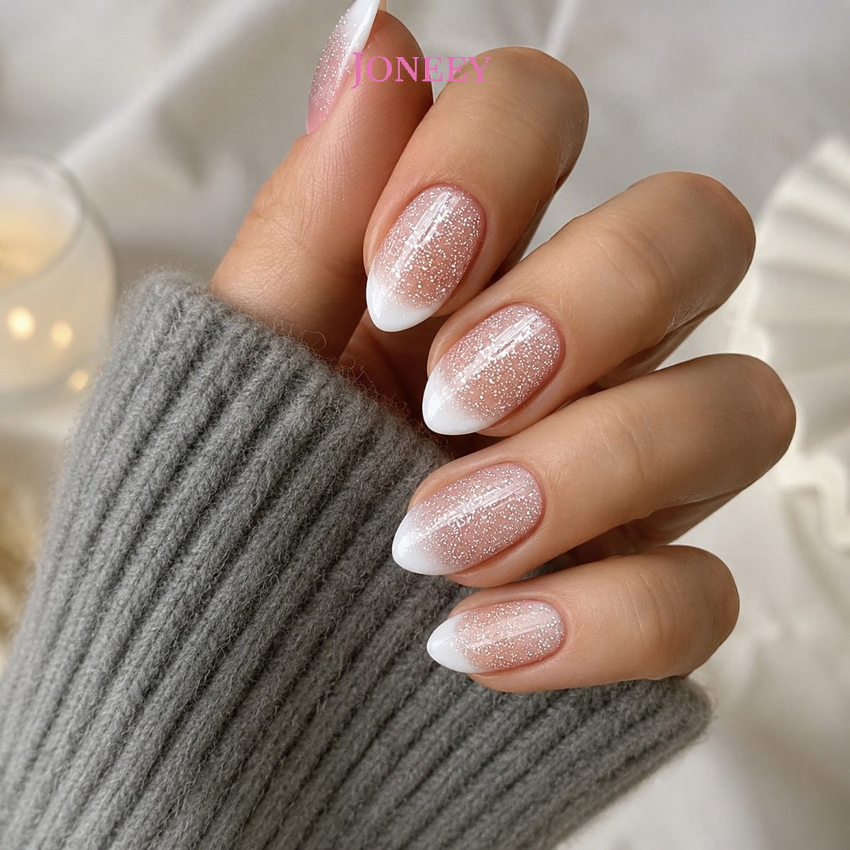No.F714 Pink Fingernails Patch 24pcs/Set
