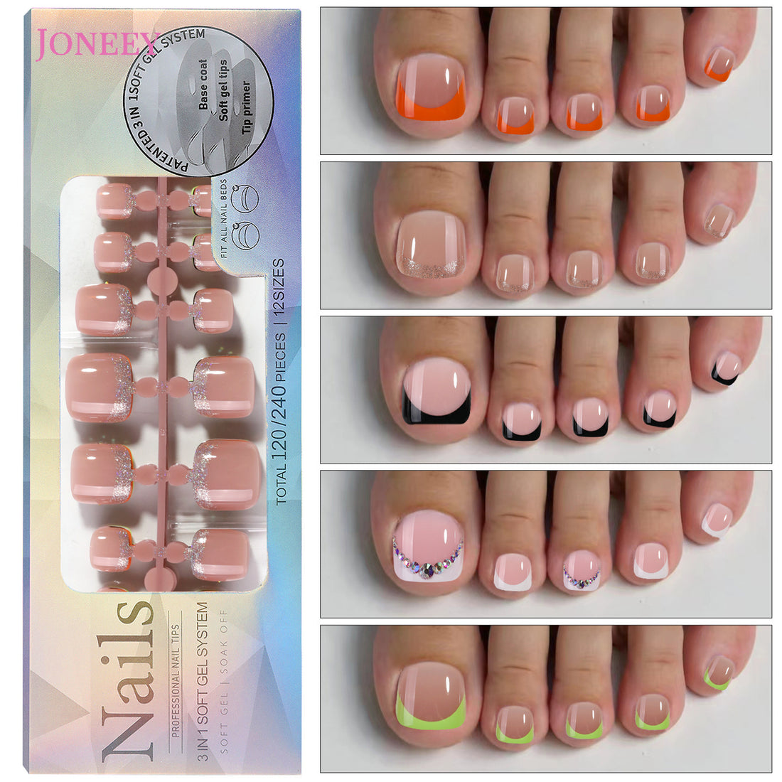 No.621 120Pcs French Press on Toenails