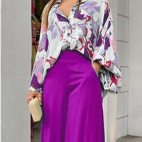 Casual Print Two-Piece Set