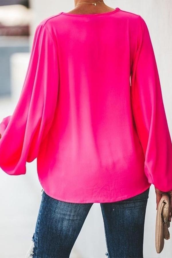 Solid Color Batwing Sleeve T-Shirt