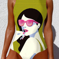 Women Print Abstract Swimsuit