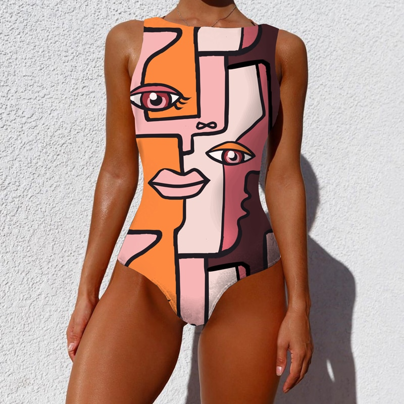 Traje de baño abstracto para mujer