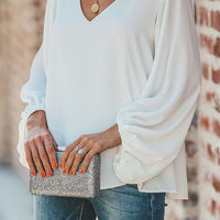 Solid Color Batwing Sleeve T-Shirt