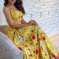 Floral Print Maxi Skirt Set