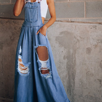 Denim Empire Wide Leg Ripper Jumpsuit