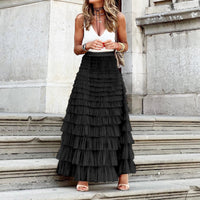 Women Mesh Cake Skirt