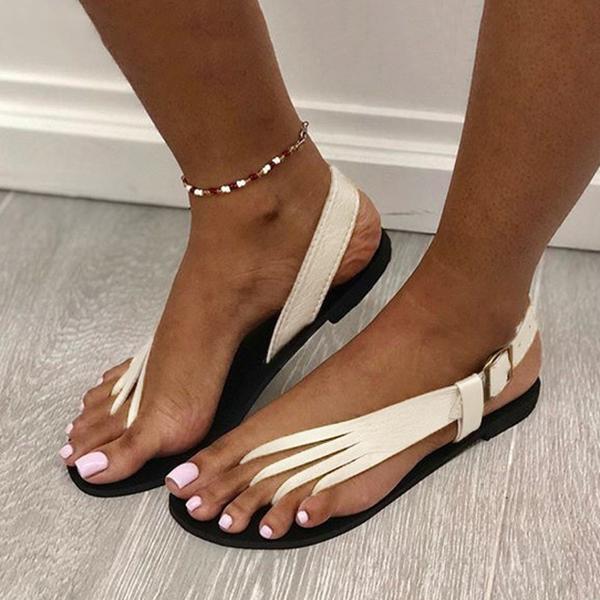 Sandalias planas de diseño único de verano para mujer 